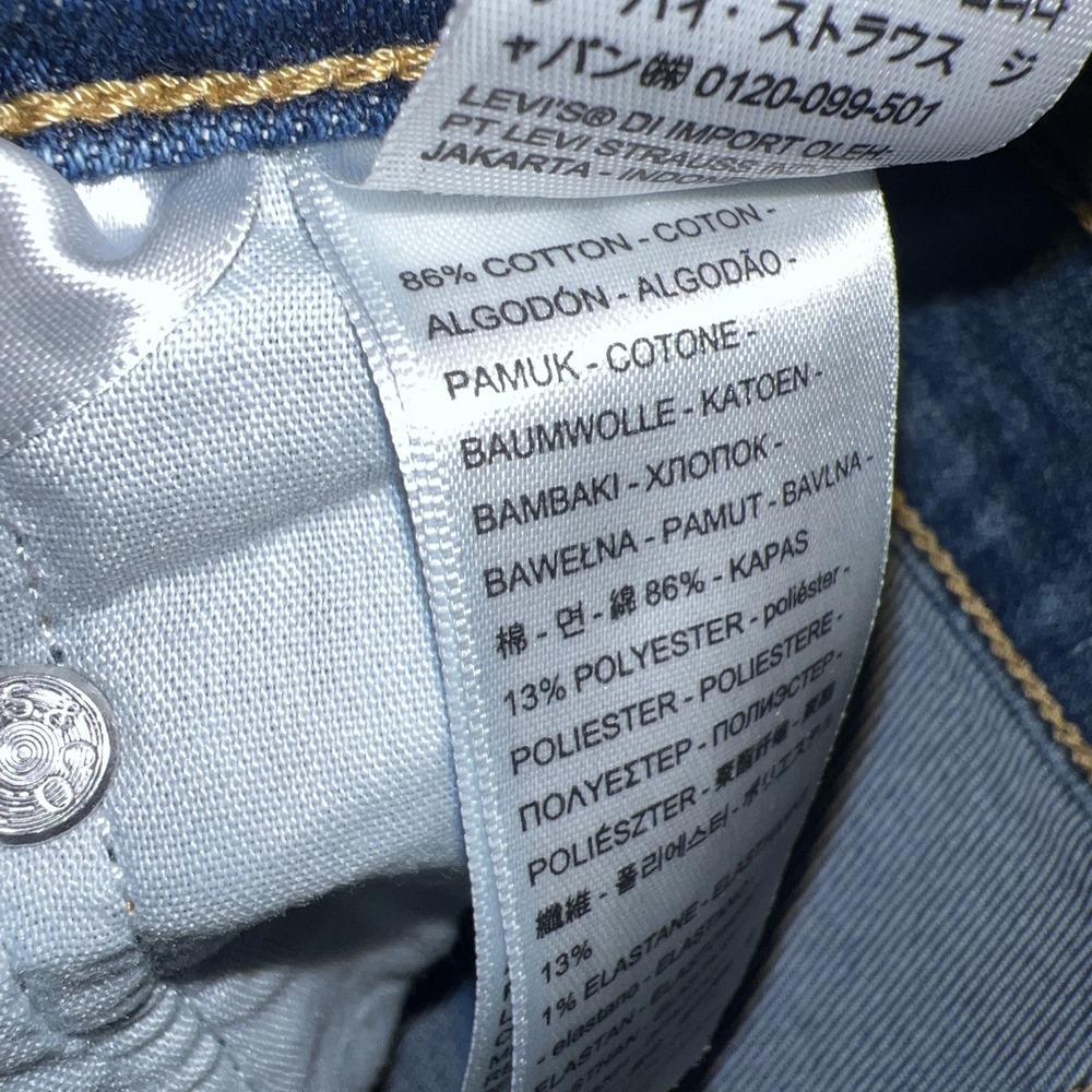 Levi's Ribcage Boot Jeans Women's Sz 31 (30x31) Blue Denim Button Fly High Waist - Picture 7 of 11